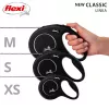 Flexi uus CLASSIC 8 m musta koera väljatõmmatav jalutusrihm