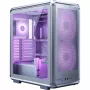 PC Midi Tower Cooler Master MasterFrame 500 Mesh — Must läbipaistva küljega, toetab ATX PSU-d, 2x200 mm ees + 1x120 mm taga, 2,5 tolli/3,5 tolli kettad