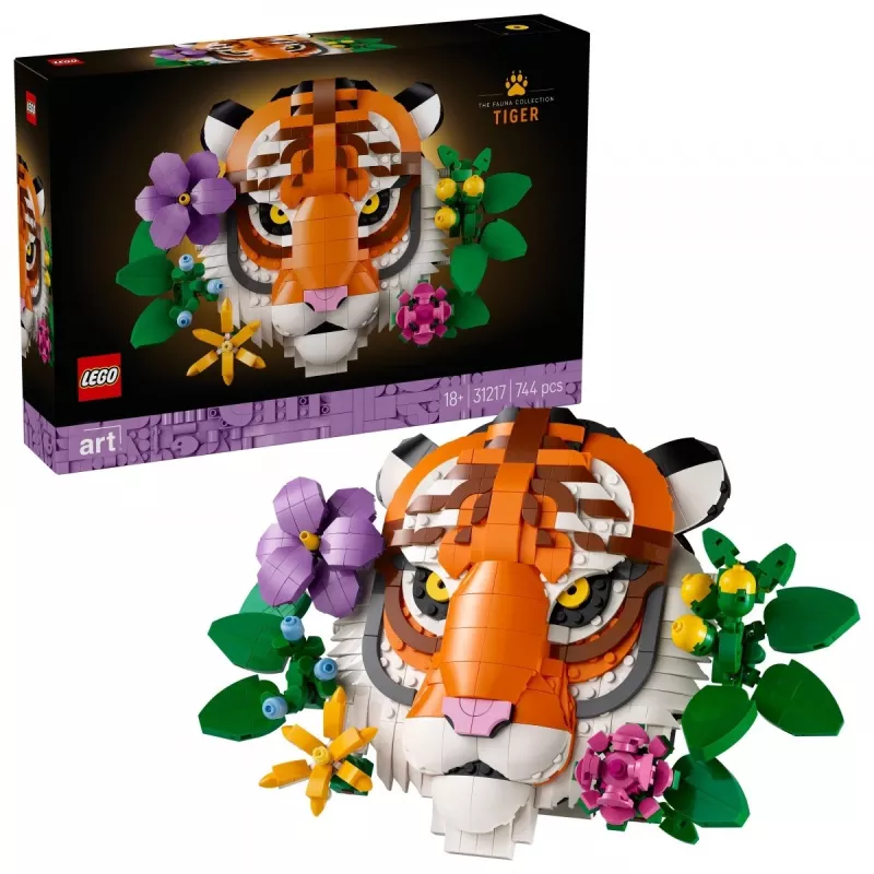 Ehitusmänguasi LEGO Art Fauna kollektsiooni tiigri komplekt 31217 – ehitatav tiigrimudel
