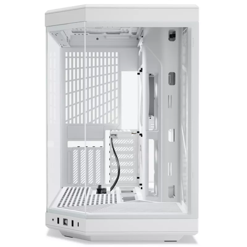 PC korpus HYTE Y70 Midi Tower valge – toetab EATX, GPU kuni 42,2 cm, CPU jahutaja kõrgus 18 cm