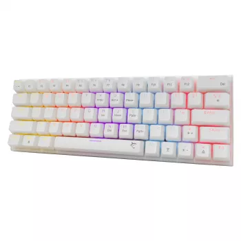 Mehaaniline klaviatuur White Shark Wakizashi-2 US Red Switch, Tenkeyless/US paigutus, valge