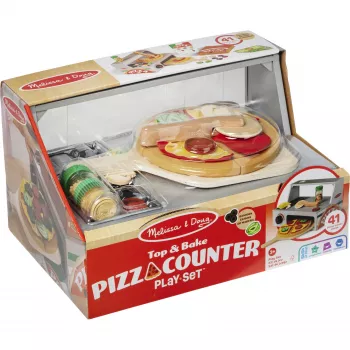 Mänguköögi lisatarvik Spin Master Melissa & Doug Top & Bake Pizza Counter, teeskletav pitsakomplekt