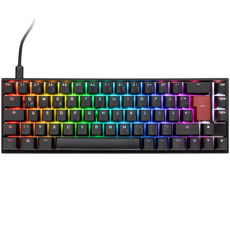 Ducky Mecha Pro SF klaviatuur, Mängimiseks, USB, Saksa, Must