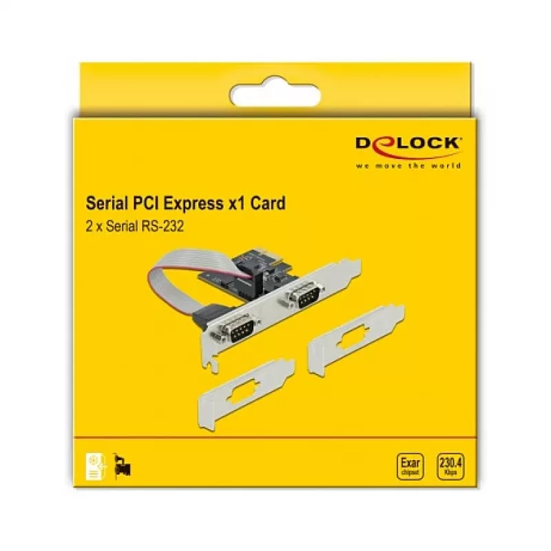 Laienduskaart DeLOCK PCI Express x1 kuni 2 x jada RS-232