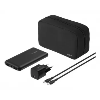 Belkin BoostCharge - Powerbank + toiteadapter - 10000 mAh - PD - 3 väljundporti (24-pin USB-C, 2 x USB)