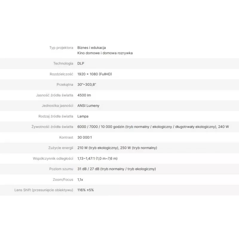 VIVITEK PROJEKTOR DH382 - DLP - 1080p - 4500 luumenit - WUXGA