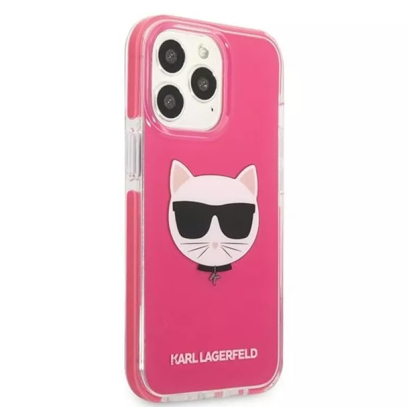 Karl Lagerfeld KLHCP13XTPECPI Iphone 13 Pro Max 6,7 kõva ümbris fuksia/FUSCHIA Choupette pea