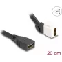 DeLOCK Keystone’i moodulkaabel HDMI emane-emanele 45° nurgaga 8K 60 Hz 20 cm must