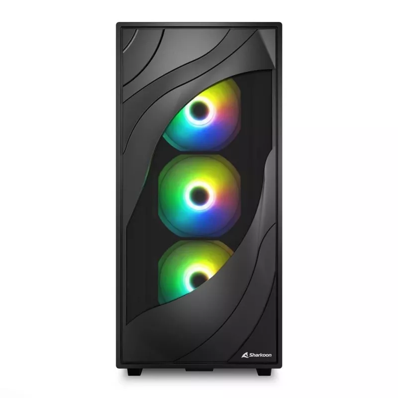 Sharkoon REBEL C80G RGB Midi Tower Must