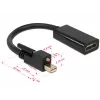 Video kaabli adapter DeLOCK 62640 Mini DisplayPort HDMI-le 0,25 m must