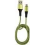 LC-POWER kaabel USB-Micro-1M-7 1m must/roheline, USB A Micro-USB-le (LC-C-USB-MICRO-1M-7)