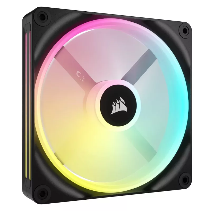Corsair iCUE LINK QX120 RGB 120 mm PWM ventilaatorite stardikomplekt, must/valge, 480–2000 p/min