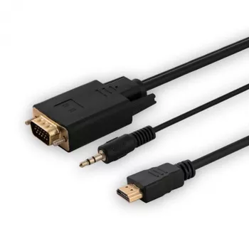 SAVIO HDMI-VGA-kaabel CL-198, HDMI-isane VGA-isasele heliga, 1,8 m pikkus