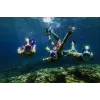 Täisnäo snorkeldamismask Free Breath M2068G S/M — roosa, uduvastane, panoraamvaade