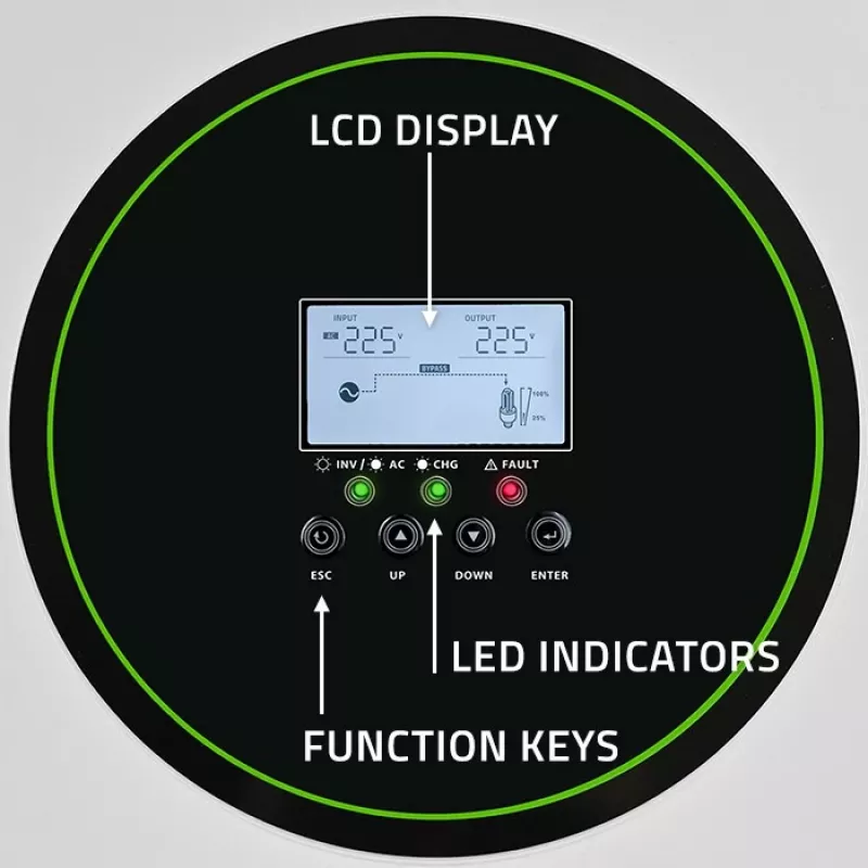 Hübriidne päikeseinverter Off-Grid 6200W | 120A