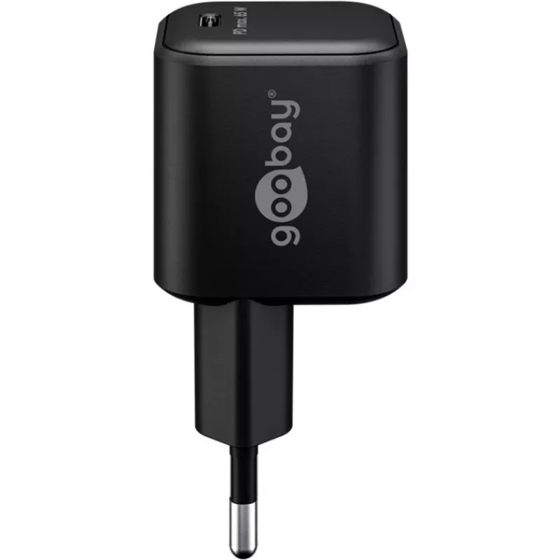 USB-C laadimiskomplekt GOOBAY 74774 — 65 W laadija 1 m tekstiilist USB-C kaabliga