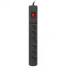 Pikendusjuhe ARMAC M6 — 6 pistikupesa, 1,5 m kaabel, must
