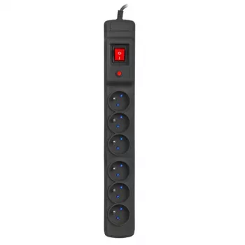 Pikendusjuhe ARMAC M6 — 6 pistikupesa, 1,5 m kaabel, must