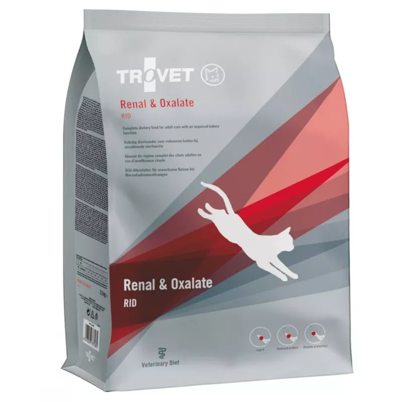 Kuiv kassitoit TROVET Renal & Oxalate RID veterinaardieet, 2,5 kg, kana, kuseteede toetus