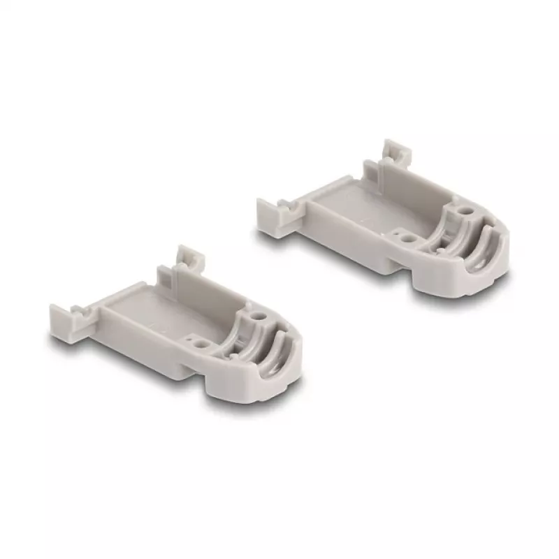 DELOCK D-Sub korpus 9 kontaktiga kummitihenditega, plastik, must/hall, 41,6×31,6×19,8 mm