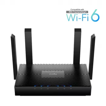 Cudy WR3000 juhtmevaba ruuter Gigabit Ethernet kaheriba (2,4 GHz / 5 GHz) Must