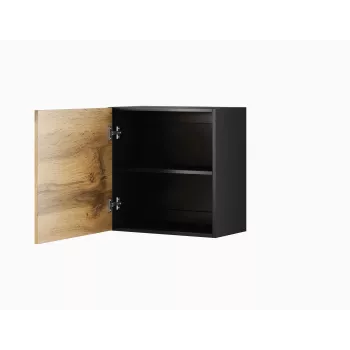 Seinakapp cama meble VIGO 50×50×30 cm must / Wotani tamm