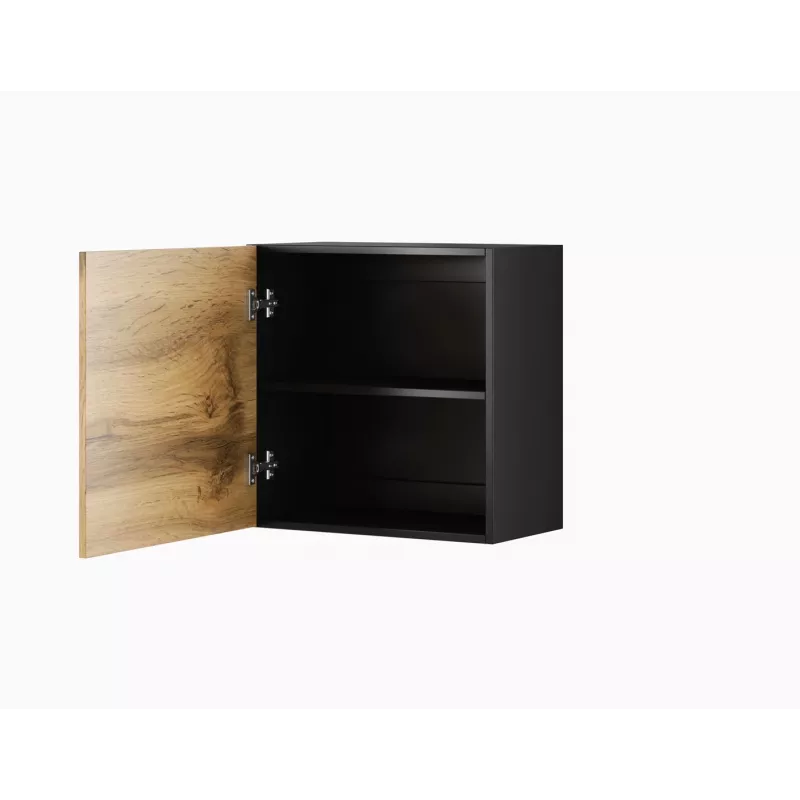 Seinakapp cama meble VIGO 50×50×30 cm must / Wotani tamm