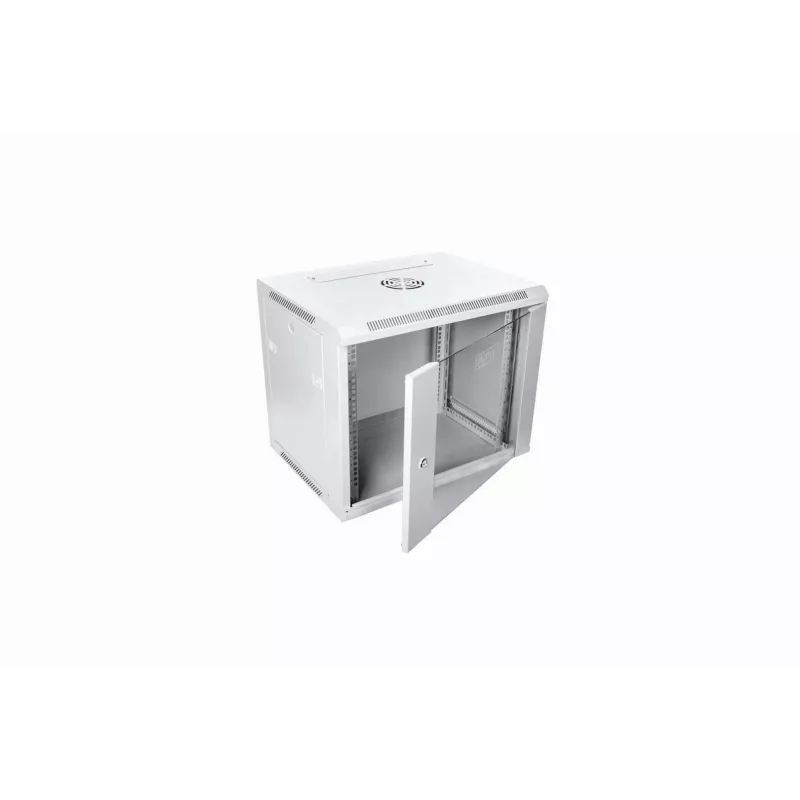 Digitus DN-W19 09U/450 rackikapp 9U seinale paigaldatav rack helehall