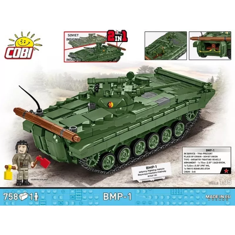 Ehituskomplekt Cobi Blocks BMP-1 758 tk - mõõtkavas mudelist ehitusklotsid