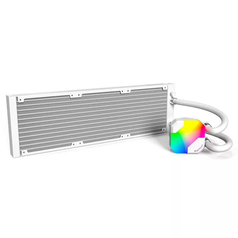 360mm radiaator Montech HyperFlow ARGB 360 Valge — 360mm vedelikjahutusradiaator arvutile