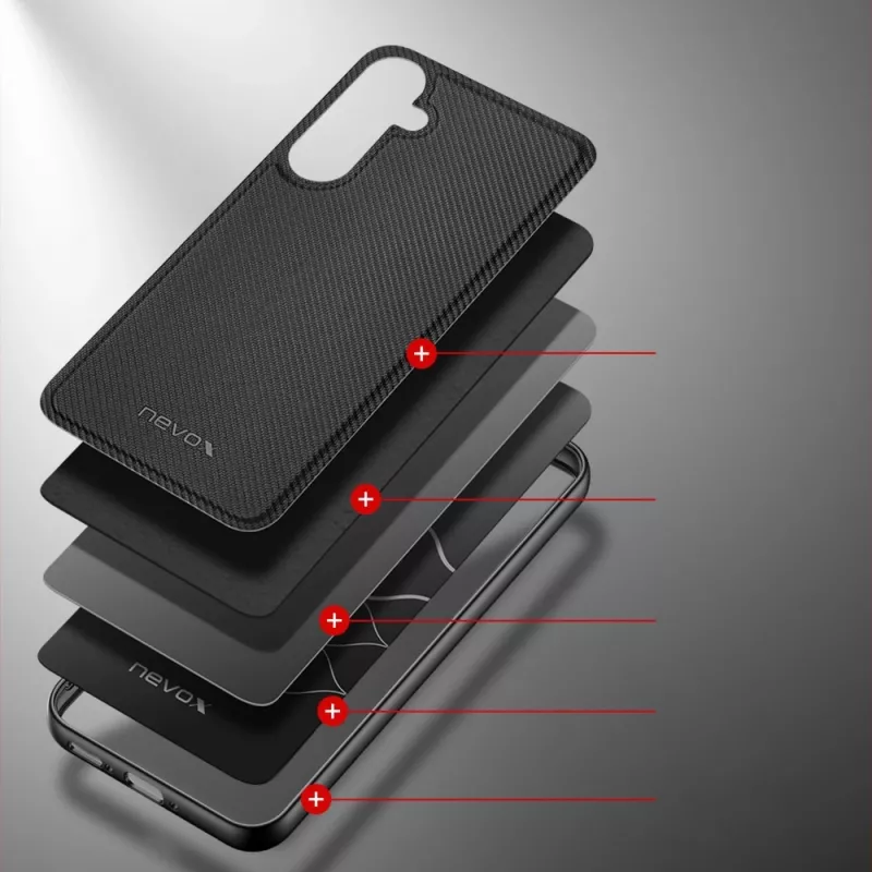 StyleShell NYLO, telefoniümbrismust, Samsung Galaxy A35 5G