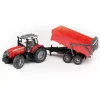 Traktorimudel BRUDER Massey Ferguson 7480 kallutuskärruga