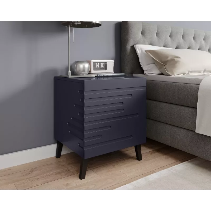 Öökapp meble NOVA 44×40×52 cm, 1 sahtel, tumesinine matt
