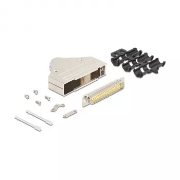 DeLOCK 67136 juhtmepistik D-Sub 37 kontaktiga isane Hõbedane