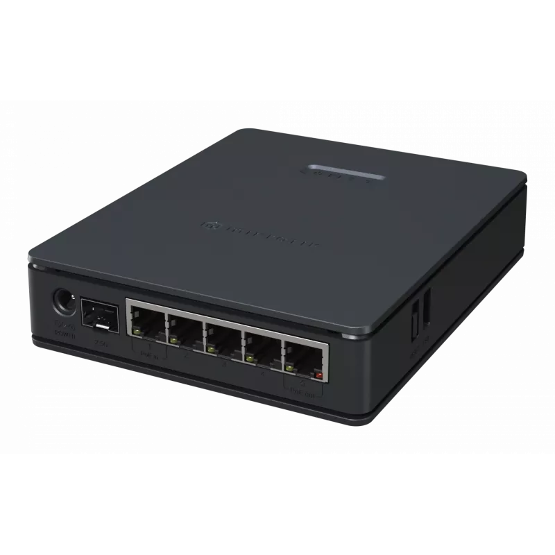 Ruuter MikroTik hAP ax S — kaheribaline 2,4/5 GHz, 1800 Mbit/s, 5x Ethernet (sh 2,5G), PoE, must