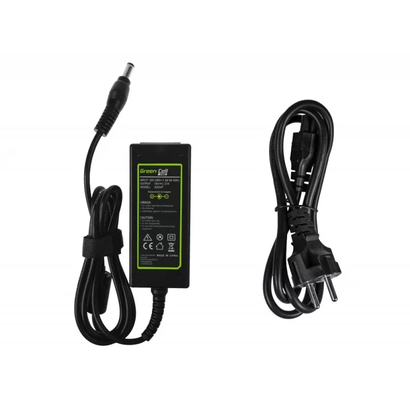 roheline Cell AD54P toiteadapter/inverter Toshiba Satellite 19V 2.37A 45 W Must