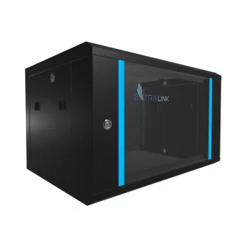 Seinale paigaldatav riiul Extralink 6U 600x450 Must