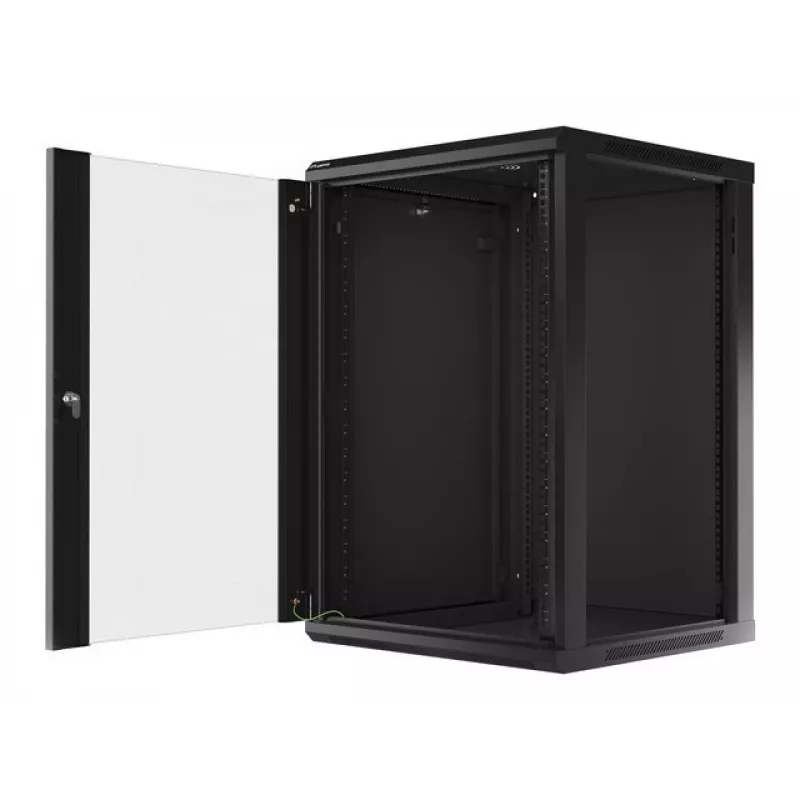 Seinale paigaldatav riiul LANBERG WF01-6618-10B, 18U, 600×600×907 mm, must, 60 kg