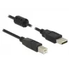USB-kaabel DeLOCK 0,5 m USB 2.0-A USB 2.0-B Must