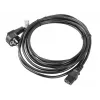 Toitekaabel LANBERG CA-C13C-11CC-0050-BK — 5 m, C13 ühendus CEE7/7 pistikule, nurgeline C13