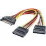 Toite Y-adapter Renkforce 1× SATA-toitepistik 15‑kontaktiline -> 2× SATA-toitepesa 15‑kontaktiline, 0,15 m, must/punane/kollane