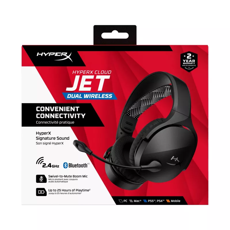 HyperX Cloud Jet - Juhtmevaba mänguri peakomplekt (Must)
