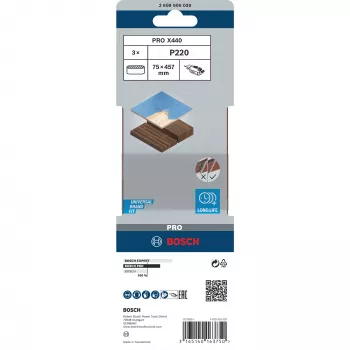 Best for Wood lihvlint puidule 3 tk tera 220 75 mm x 457 mm