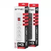 Pistikupesadega pikendusjuhe ARMAC Multi M3 3 pistikupesa ja 5 m kaabliga, hall
