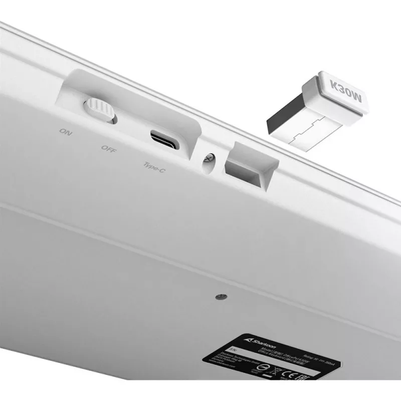 Sharkoon OfficePal K30W Valge DE-Layout Rubberdome
