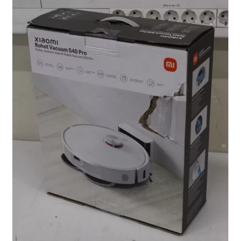 VÄLJAMÜÜK. Xiaomi Robot Vacuum S40 Pro EU | Xiaomi Robot Vacuum S40 Pro EU | Märg ja kuiv | 5200 mAh | Mahutavus 0,43 L | 15000 Pa | Valge | KAHJUSTATUD PAKEND