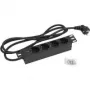 Triton RAB-PD-X91-C1 - pistikupesade jaotur (riiul - riiulisse paigaldatav) - AC 230 V - väljundpistikud: 4 - 25,4 cm (10 inch) - 2,0m - RAL 9005 (RAB-PD-X91-C1)