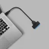 Adapter QOLTEC 51855 — väline M.2 NVMe/NGFF USB 3.0-le adapter, 10 Gb/s, 2,5 tolli/M.2 draividele, must