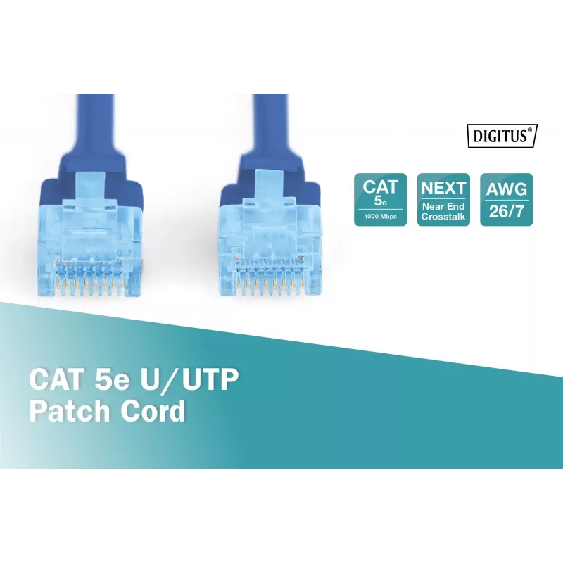 Paigalduskaabel U/UTP Cat.5e PVC 2m sinine