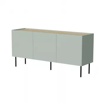 Kummut cama meble FELLINI 150×40×70 cm, oliivivärvi õlitatud tamme pealispinnaga, MDF karkass